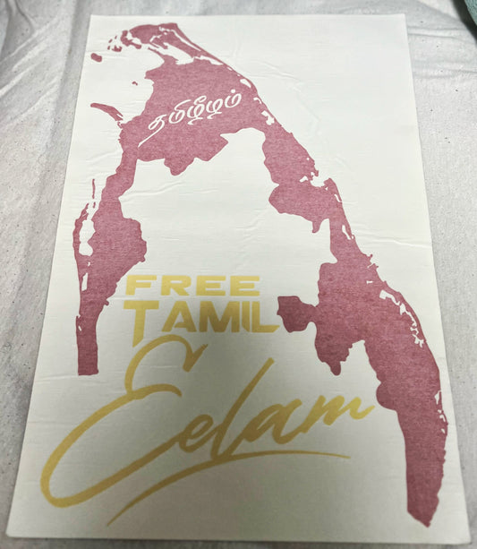 Tamil Eelam Sticker 50cm Rot